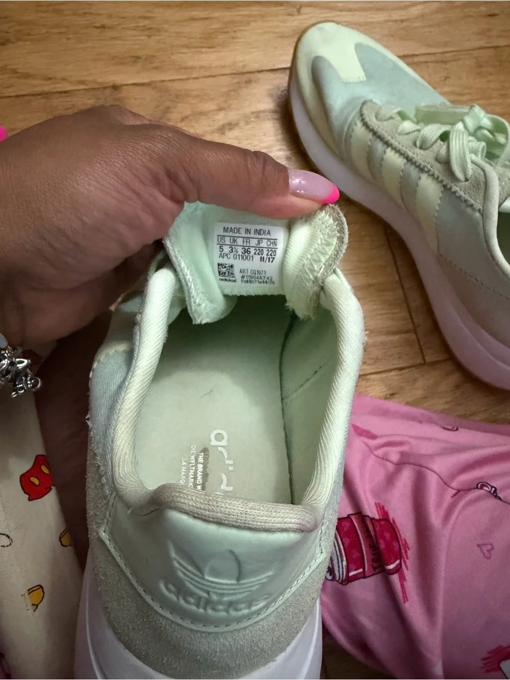 Women’s Adidas Mint Green Athletic Sneakers - Lightweight Comfort